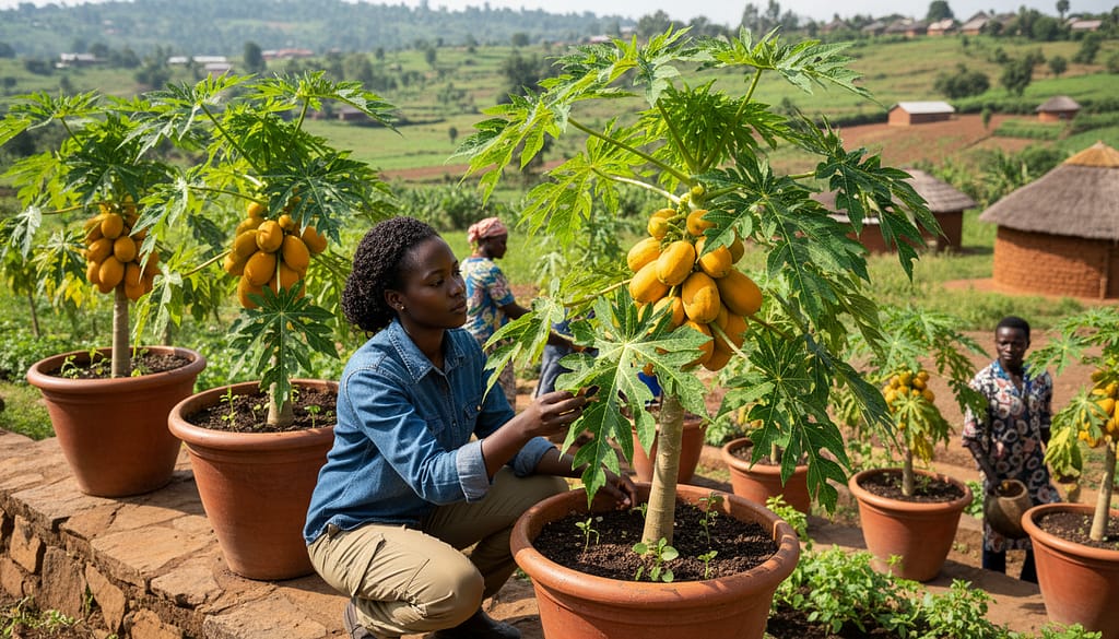 How to Grow Dwarf Papaya Trees in Containers for Massive Harvests in Kenya