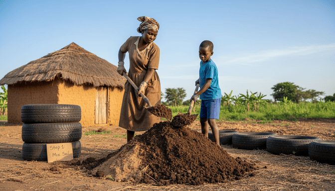 How to Grow Coriander at Home Using Old Tyres: Easy Step-by-Step Guide
